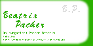 beatrix pacher business card